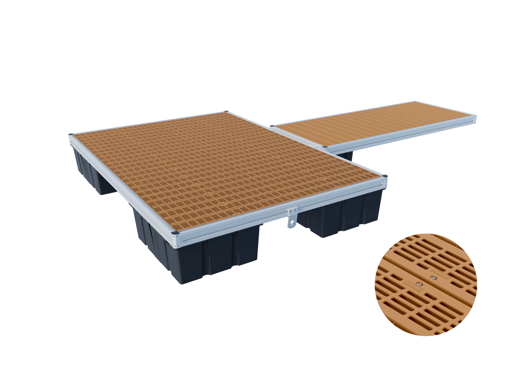 Combo flottant 4x10 et 8x12 en plastique tan