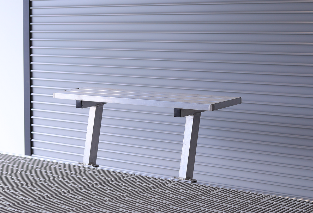 Banc en aluminium sans dossier