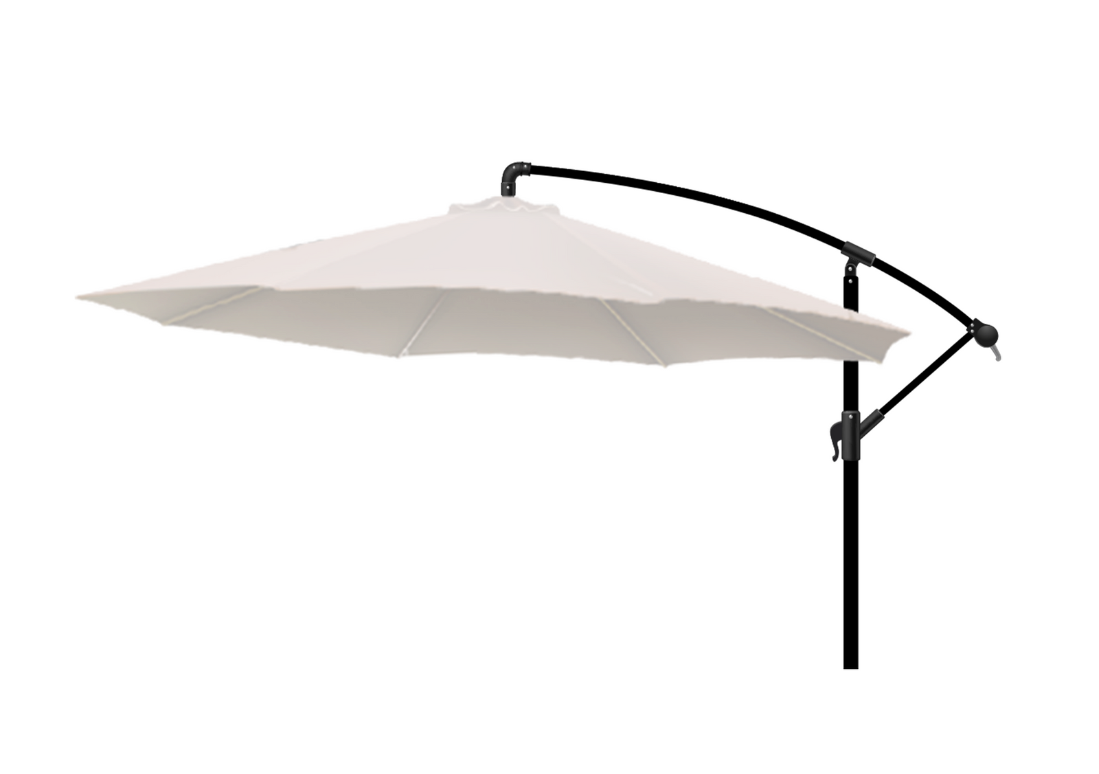 Parasol à mât déporté beige