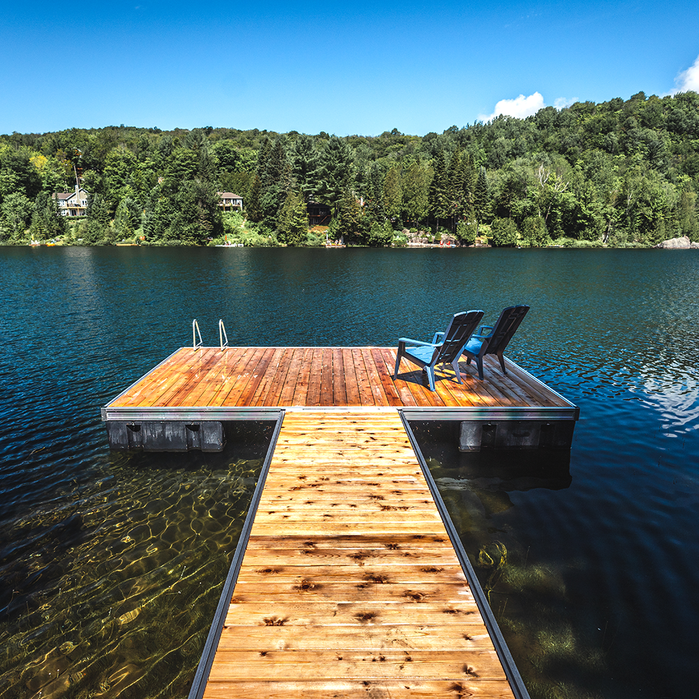 Quai flottant 10' x 12' surface en cèdre rouge modèle 2024